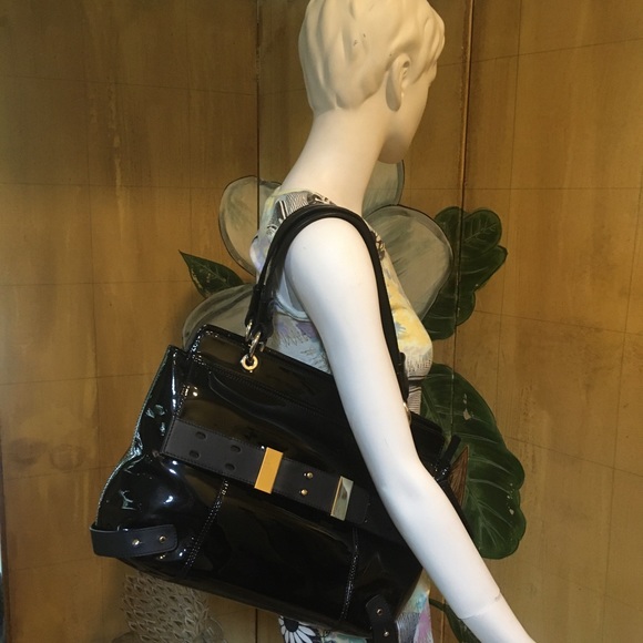 Charles David black patent leather handbag new! - Picture 15 of 15